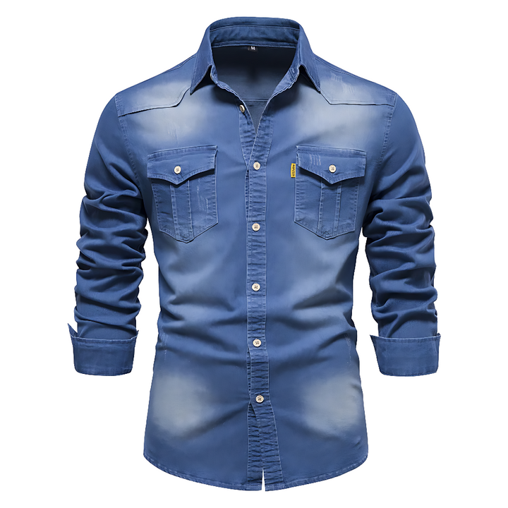 Flavio Herren-Denimhemd – Bild 4