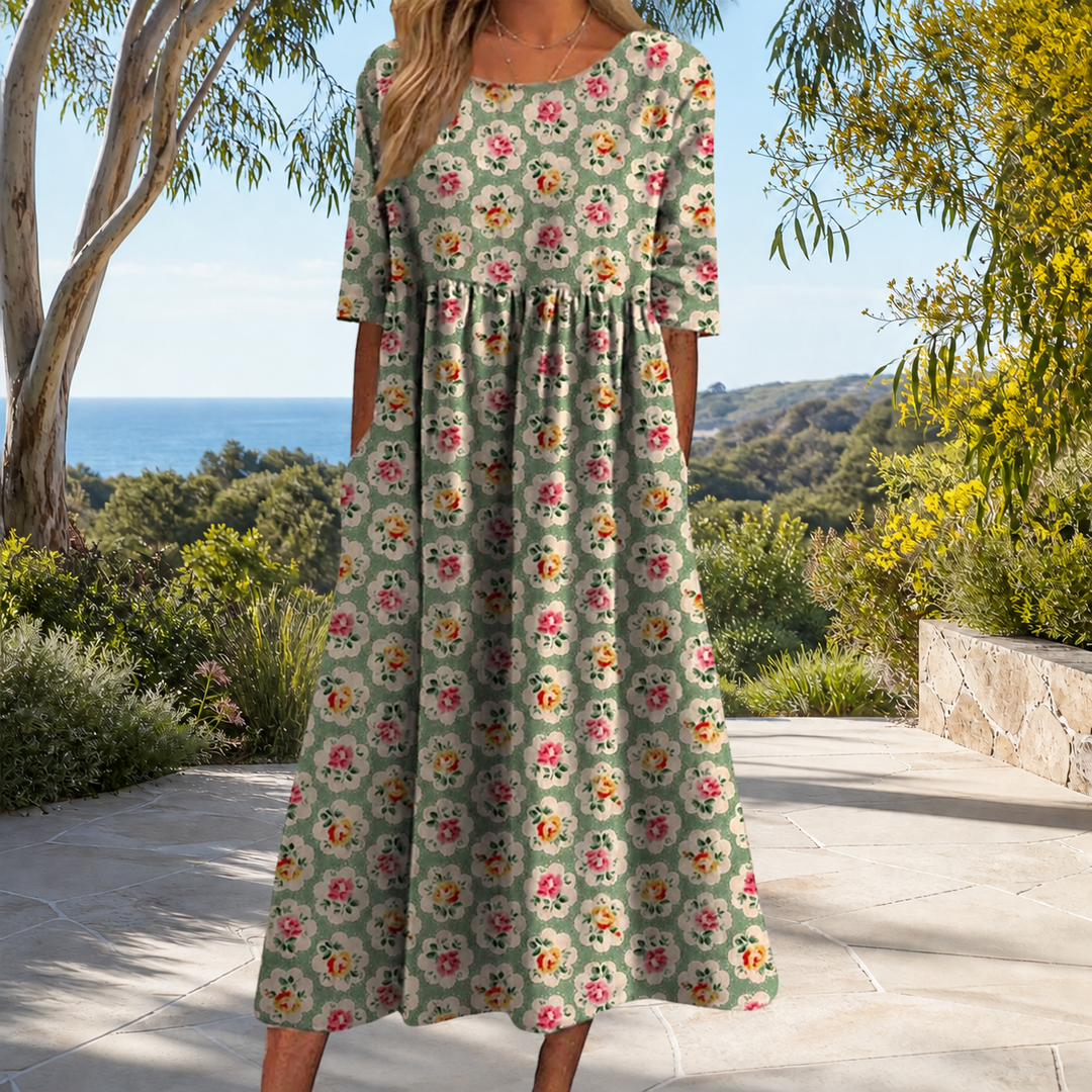 Fließendes langes Kleid schick und bequem Damen – Bild 2