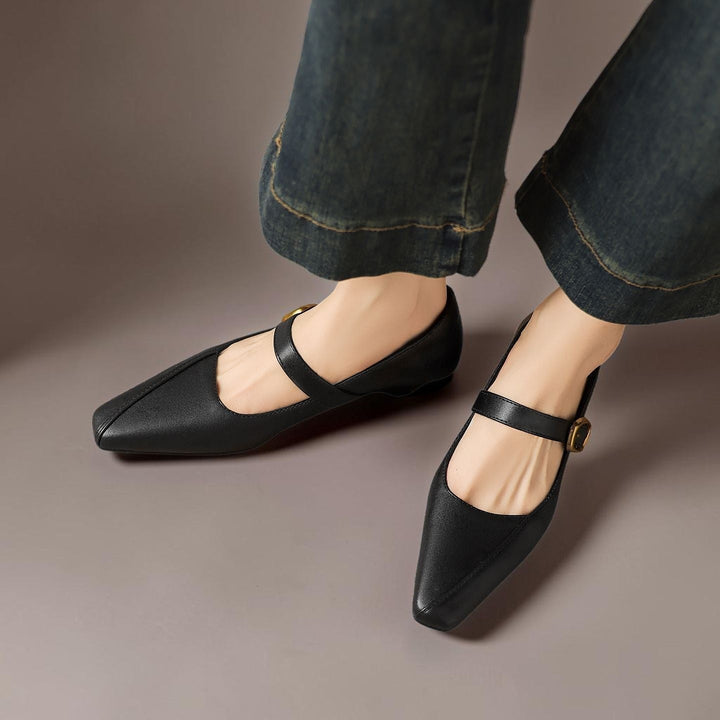 Mary Janes mit goldener Schnalle Damen Ingrid – Bild 12