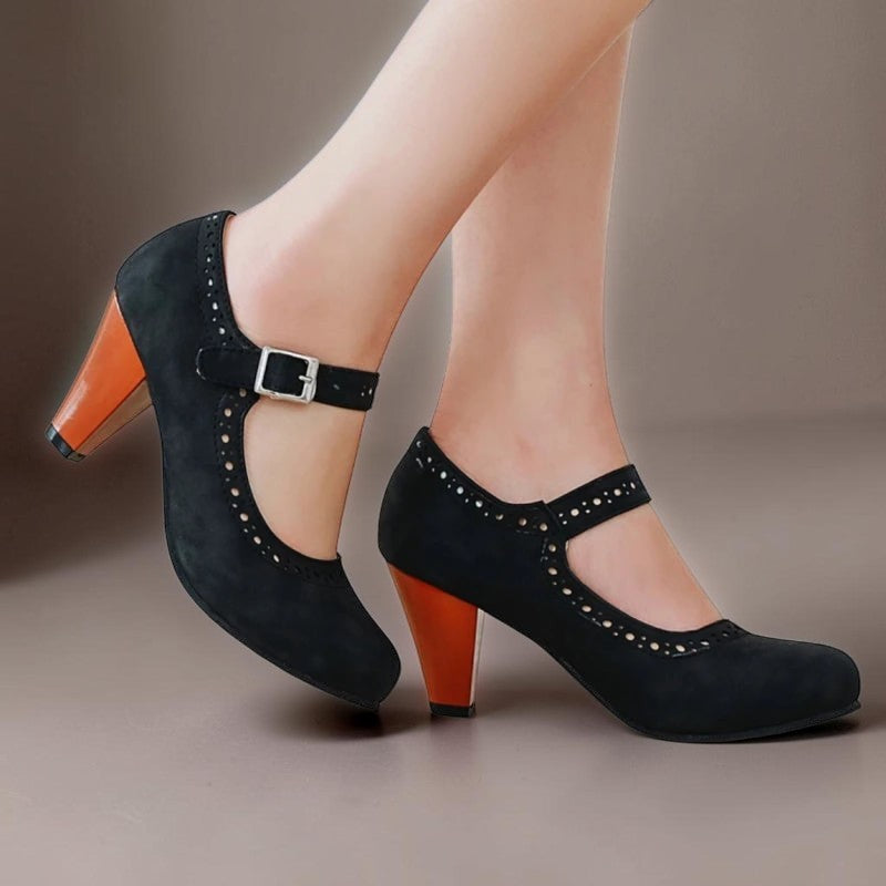 Mary Janes mit verstellbarem Absatz Damen Fleur – Bild 9