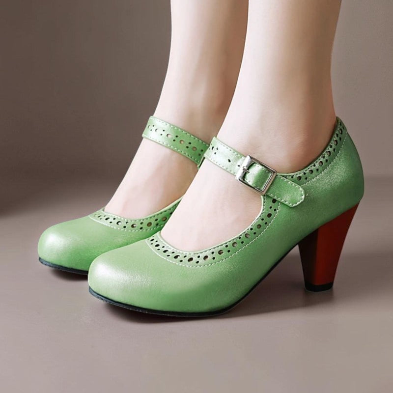 Mary Janes mit verstellbarem Absatz Damen Fleur – Bild 2