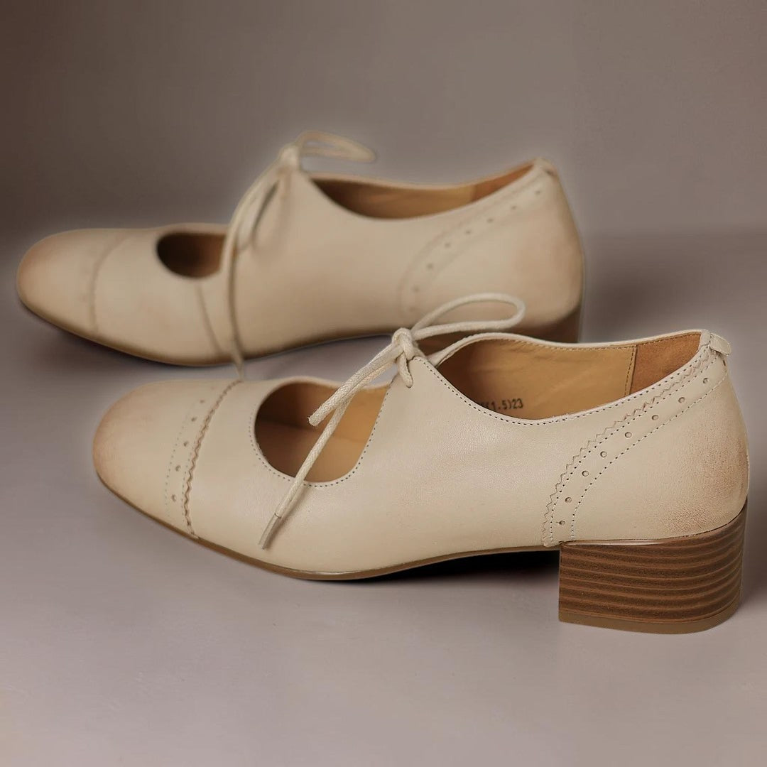 Derby-Schuhe aus geprägtem Leder Sara – Bild 4