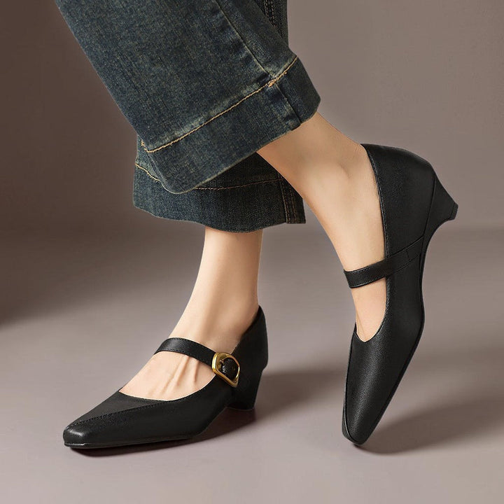 Mary Janes mit goldener Schnalle Damen Ingrid – Bild 9