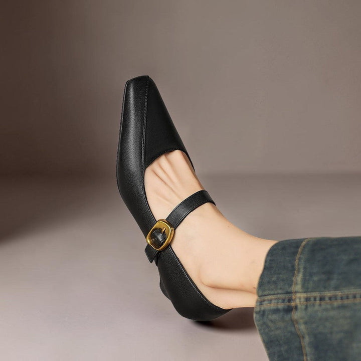 Mary Janes mit goldener Schnalle Damen Ingrid – Bild 11