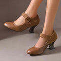 Wildleder-Stiefeletten mit Absatz Saskia Braun – Weiss Modehaus