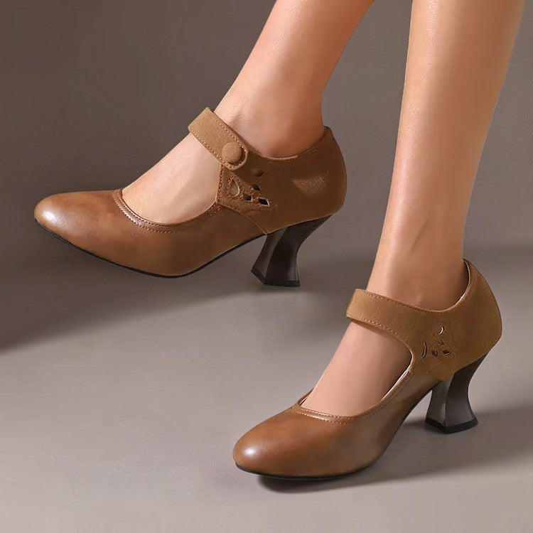 Wildleder-Stiefeletten mit Absatz Saskia Braun – Weiss Modehaus
