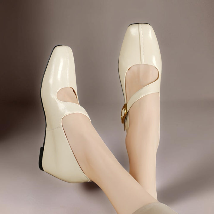 Leder-Mary-Janes mit eckiger Spitze Tess – Bild 6