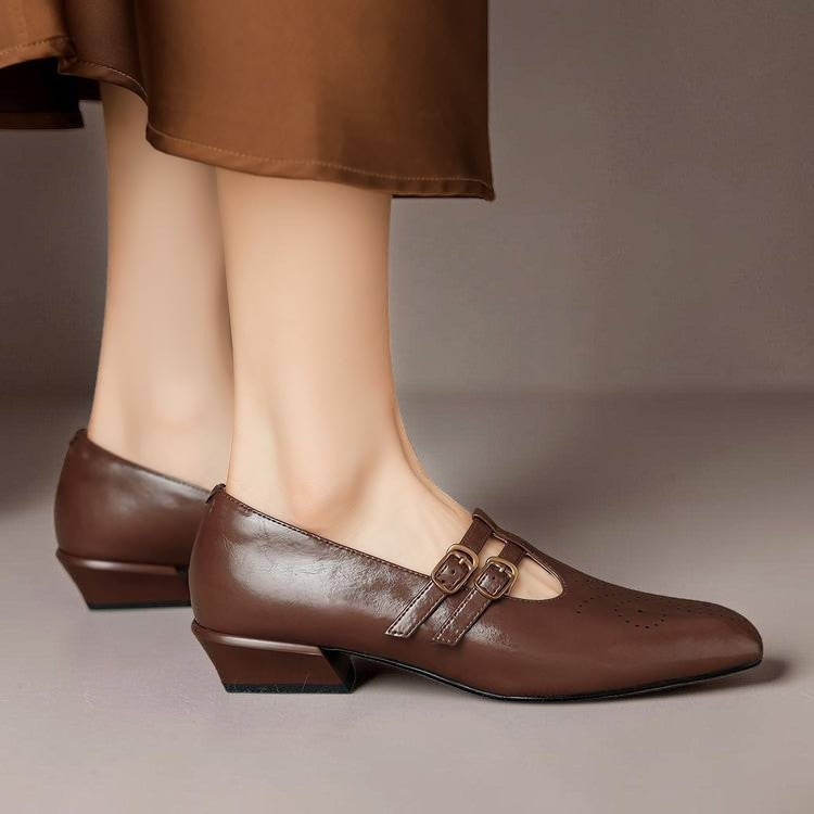 Leder-Mary-Janes mit Doppelriemen Lynn – Bild 5