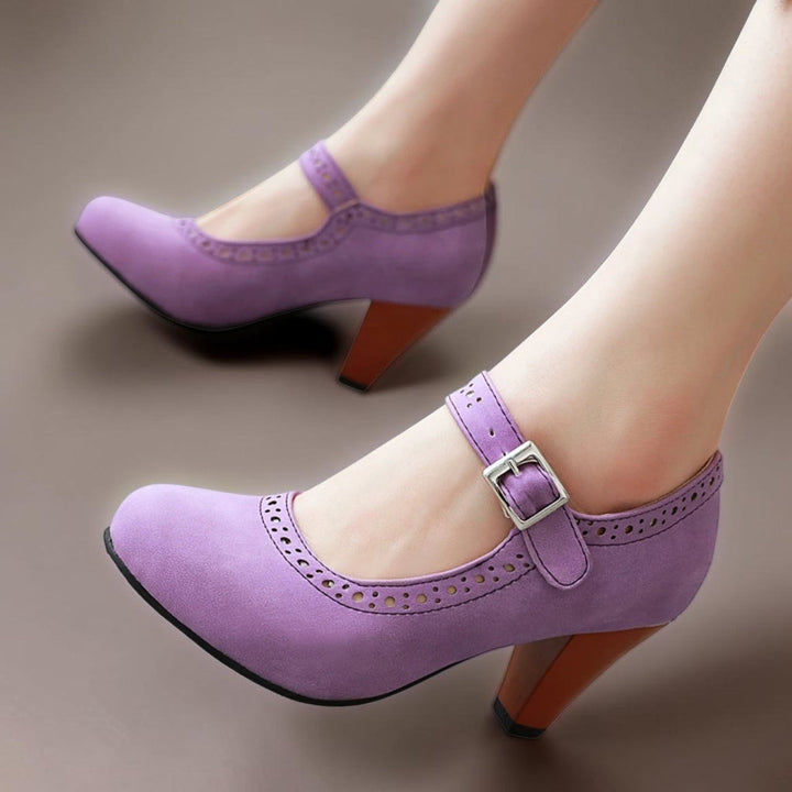 Mary Janes mit verstellbarem Absatz Damen Fleur – Bild 3