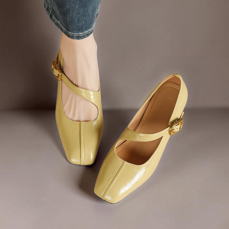 Leder-Mary-Janes mit eckiger Spitze Tess – Bild 10