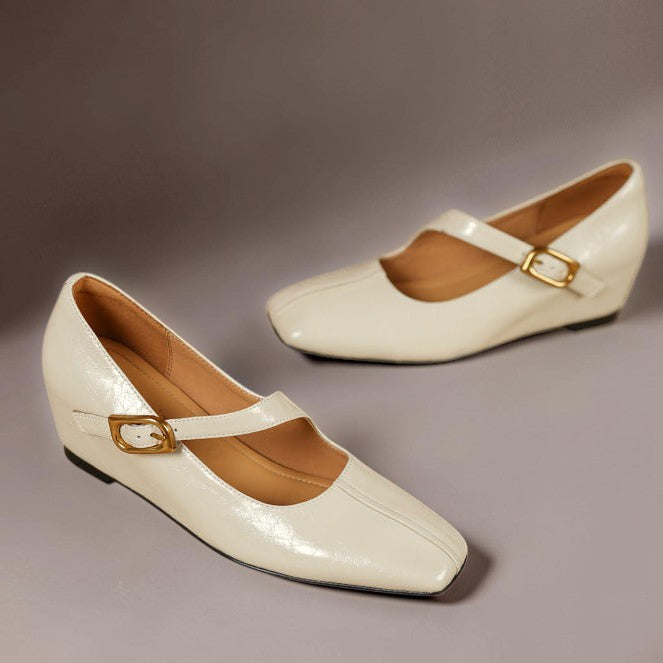 Leder-Mary-Janes mit eckiger Spitze Tess – Bild 7