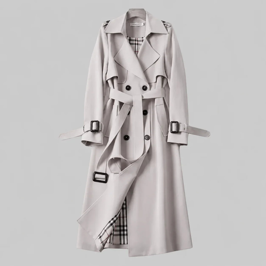 Trench Beige Doppelreiher mit Gürtel Anna – Bild 5