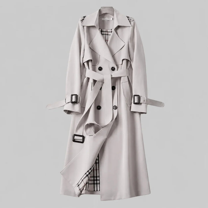 Trench Beige Doppelreiher mit Gürtel Anna – Bild 5