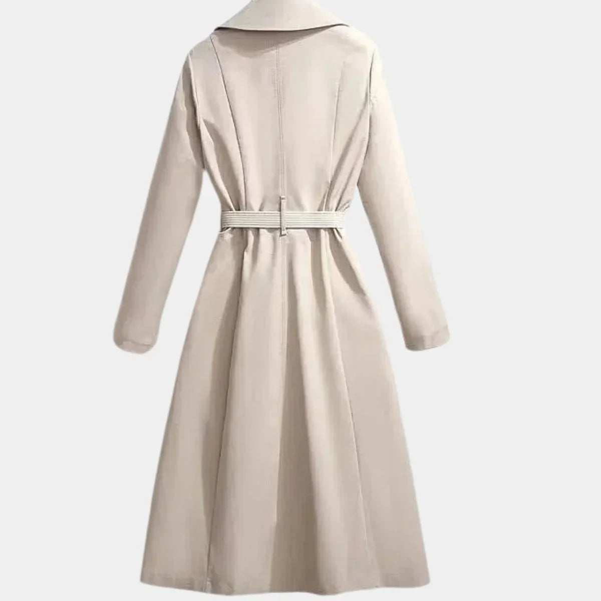 Trench Midi Klassisch mit Gürtel Carmela Grün – Weiss Modehaus