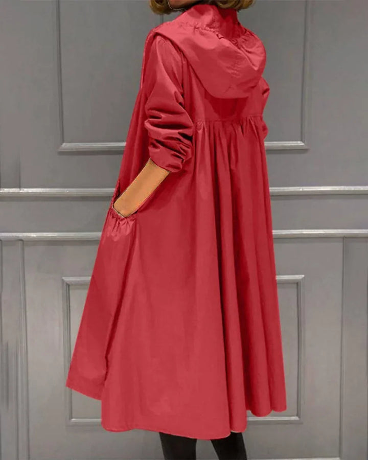 Langer wasserdichter Trenchcoat mit Reißverschluss Eleonora – Bild 3