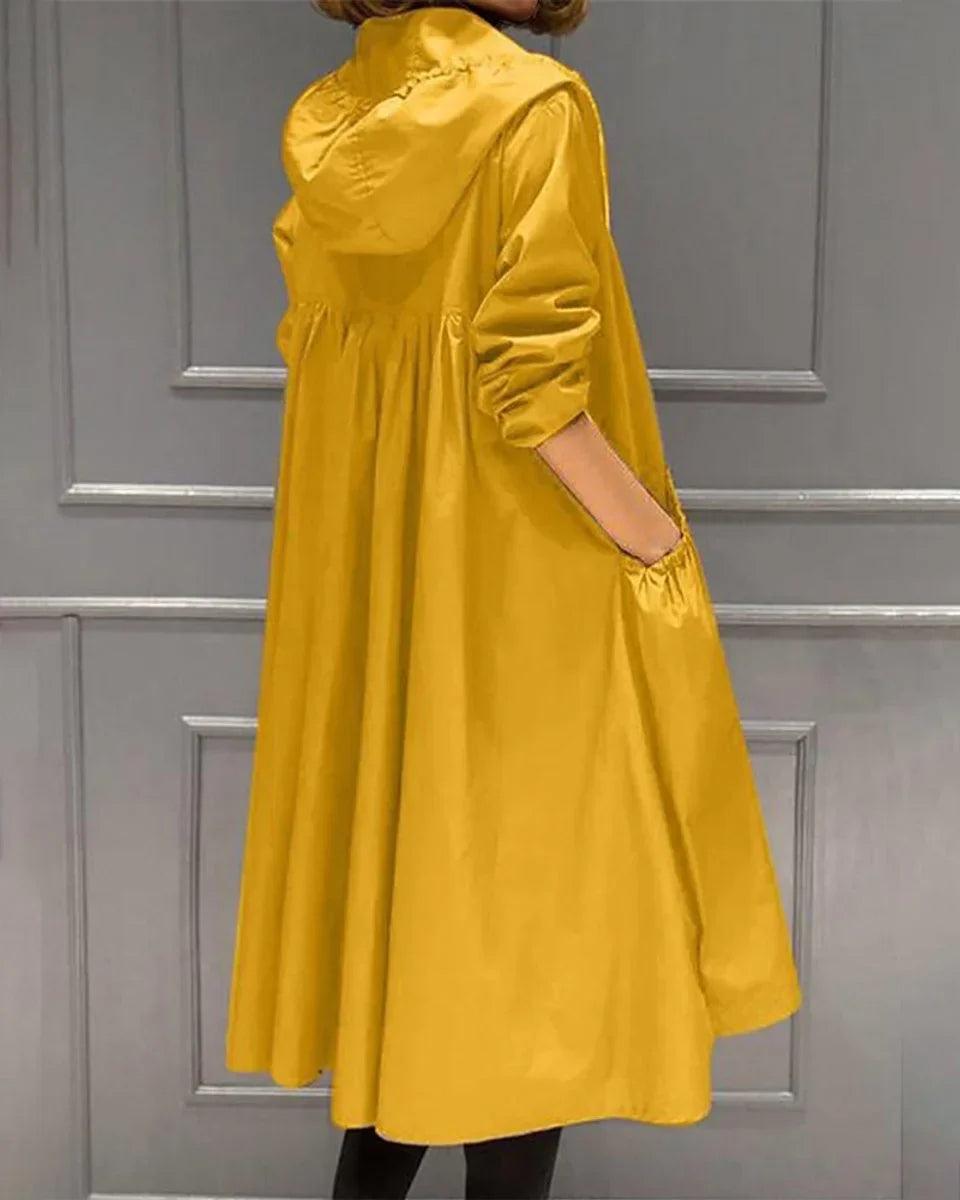 Langer wasserdichter Trenchcoat mit Reißverschluss Eleonora – Bild 2