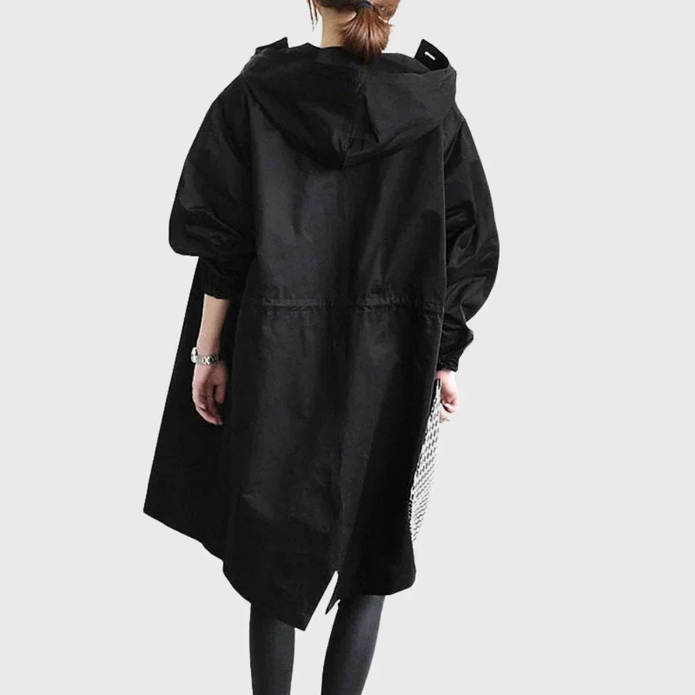 Langer, wasserfester Trenchcoat mit Kapuze Antonella – Bild 9