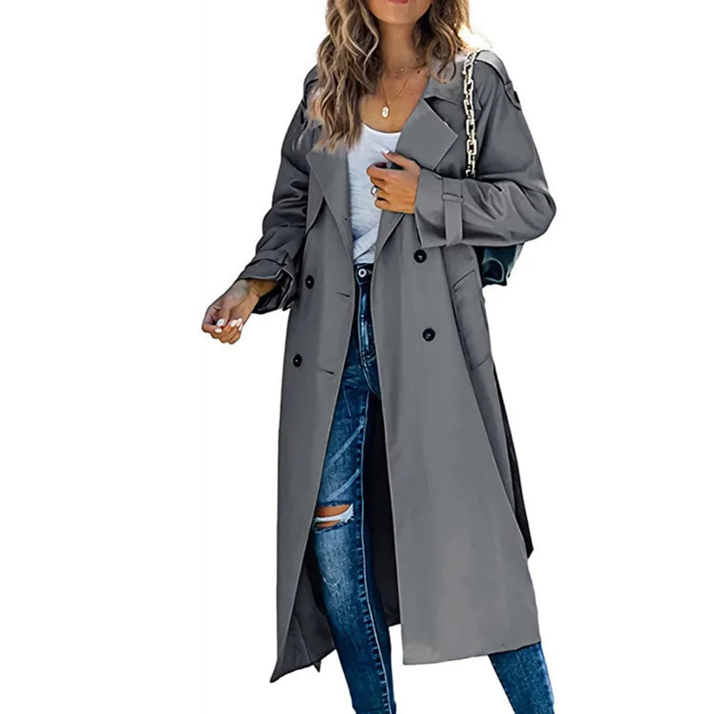 Langer Oversize Trenchcoat mit doppelter Knopfleiste Simona – Bild 7