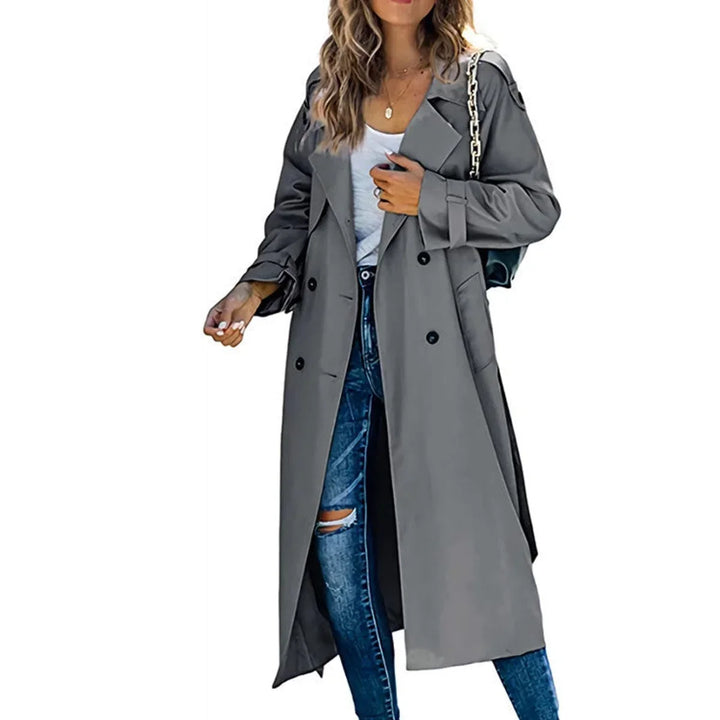 Langer Oversize Trenchcoat mit doppelter Knopfleiste Simona – Bild 7
