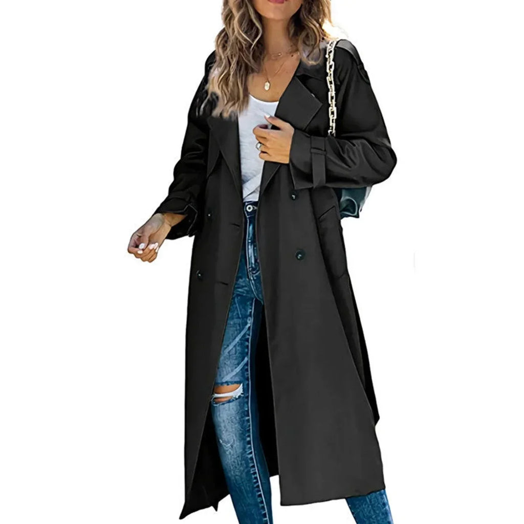 Langer Oversize Trenchcoat mit doppelter Knopfleiste Simona – Bild 8