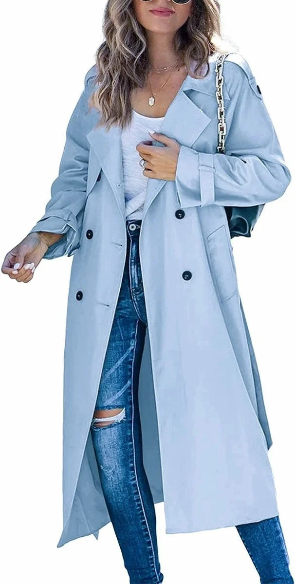 Langer Oversize Trenchcoat mit doppelter Knopfleiste Simona – Bild 10
