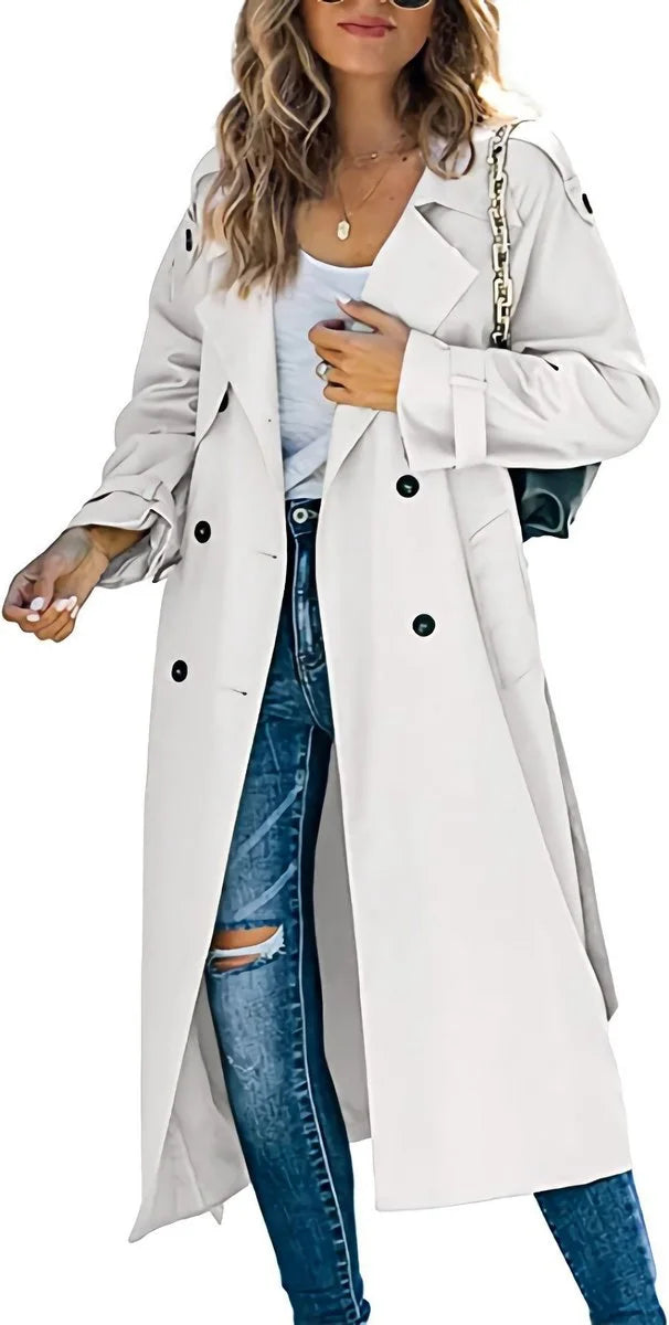 Langer Oversize Trenchcoat mit doppelter Knopfleiste Simona – Bild 5