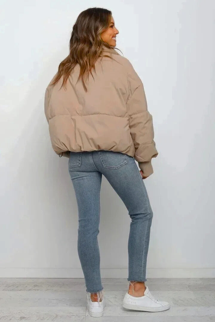 Kurze Daunenjacke mit hohem Kragen Damen Margherita – Bild 5