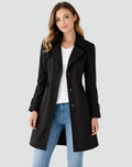 Doppelt-knöpfiger Trenchcoat in mittlerer Länge Fabiola Schwarz – Weiss Modehaus