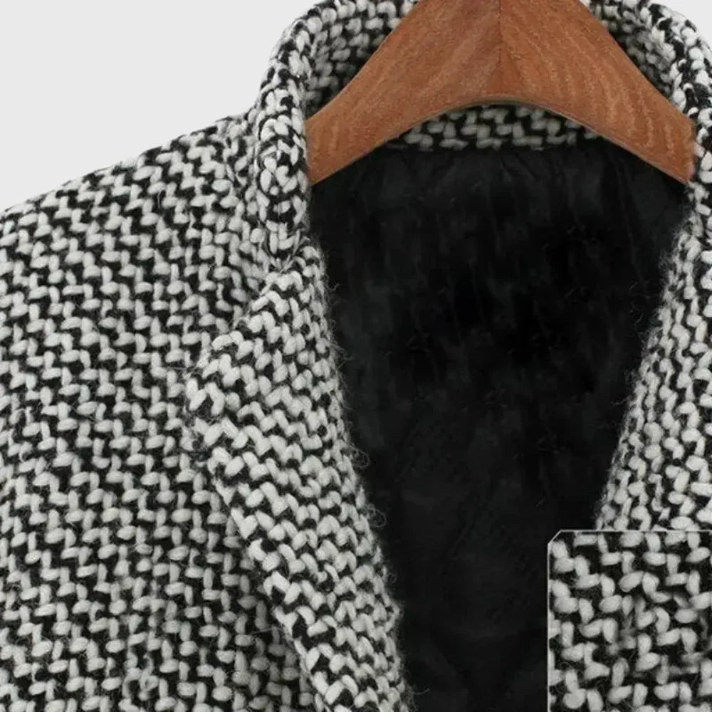 Houndstooth Mantel mit Steppfutter Silvia – Bild 5