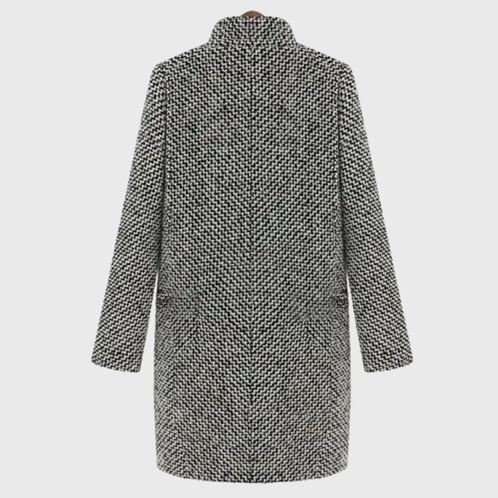 Houndstooth Mantel mit Steppfutter Silvia – Bild 2